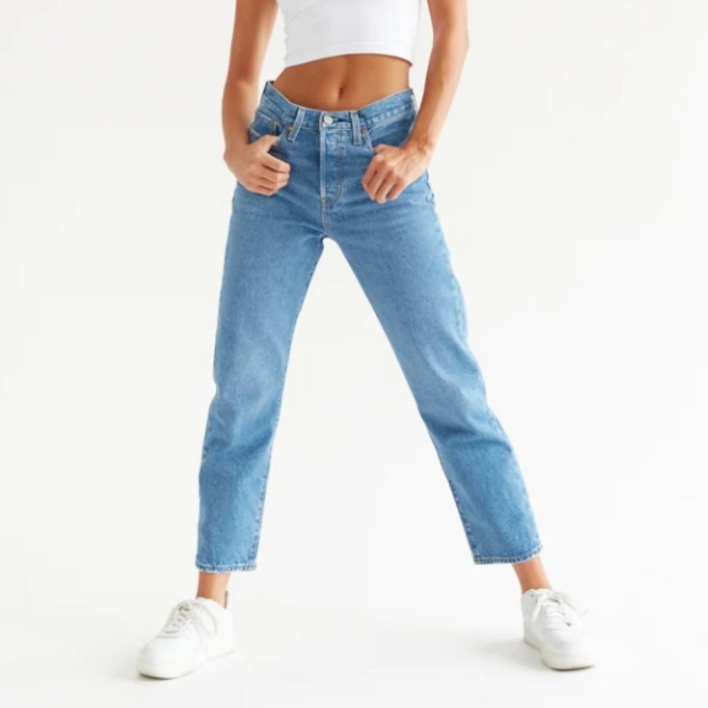 LEVI'S Blue Wedgie Button Fly Denim Jeans